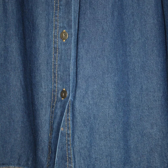 Anthony Richards Denim Button Up Front 100% Cotton Modest Women's Skirt 14P - Picture 6 of 15